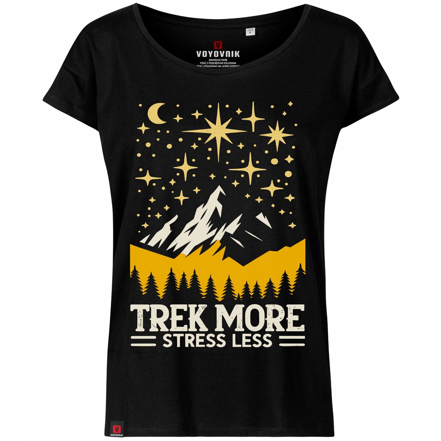 Koszulka T-shirt damska Voyovnik Night Sky - Black