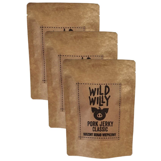 Suszona wieprzowina Wild Willy Pork Jerky Classic 30 g - 3 szt.