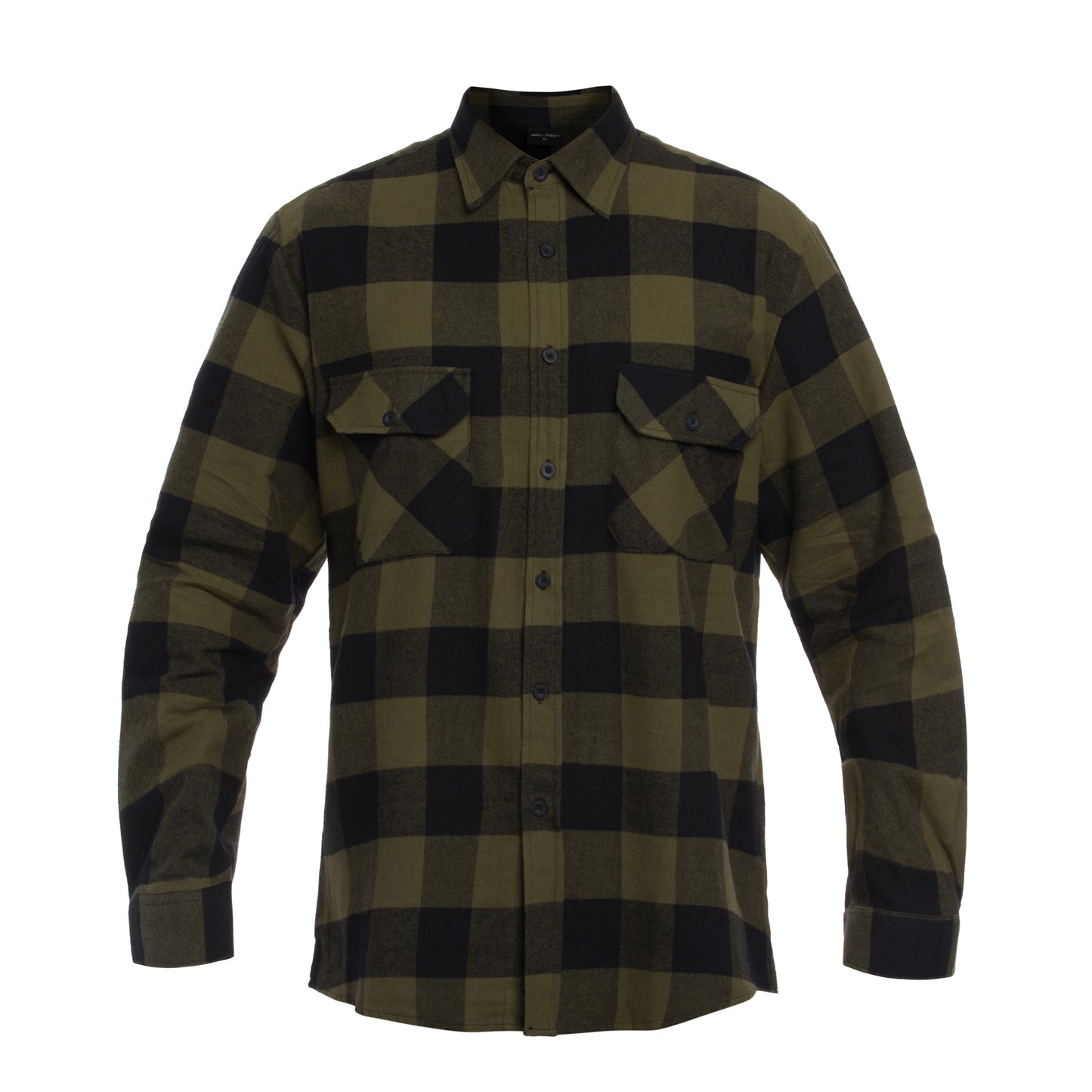Koszula Mil-Tec Flannel Shirt Light Longsleeve - Black/Olive