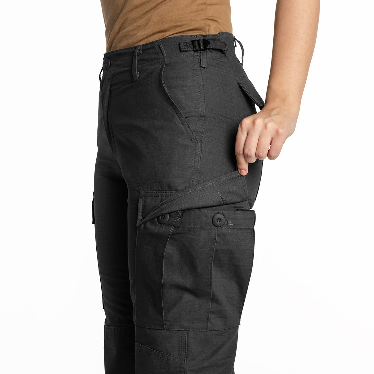 Spodnie damskie Brandit Cargo BDU Rip-Stop - Black