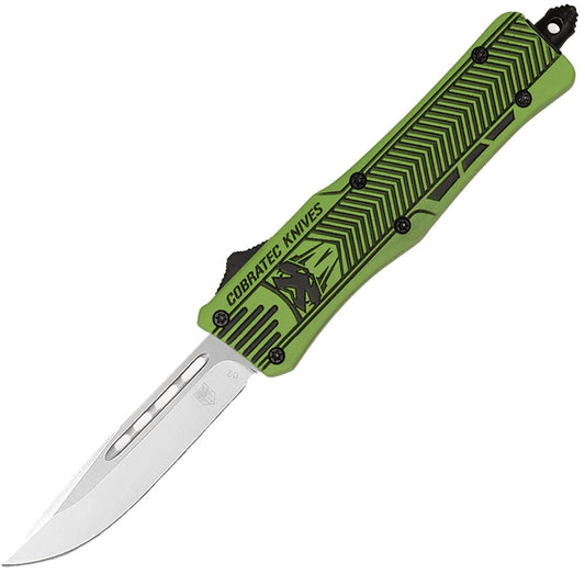 Nóż sprężynowy CobraTec OTF Medium Zombie Green and Graphite Black