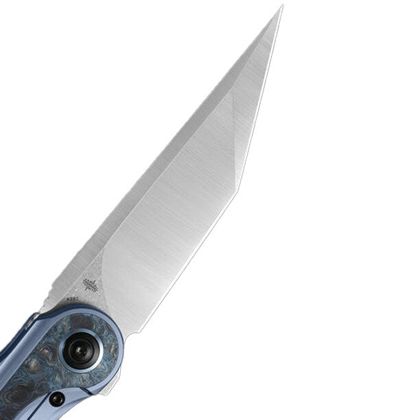Nóż składany Bestech Knives Blind Fury - Satin/Blue Titanium Silver Carbon Fiber