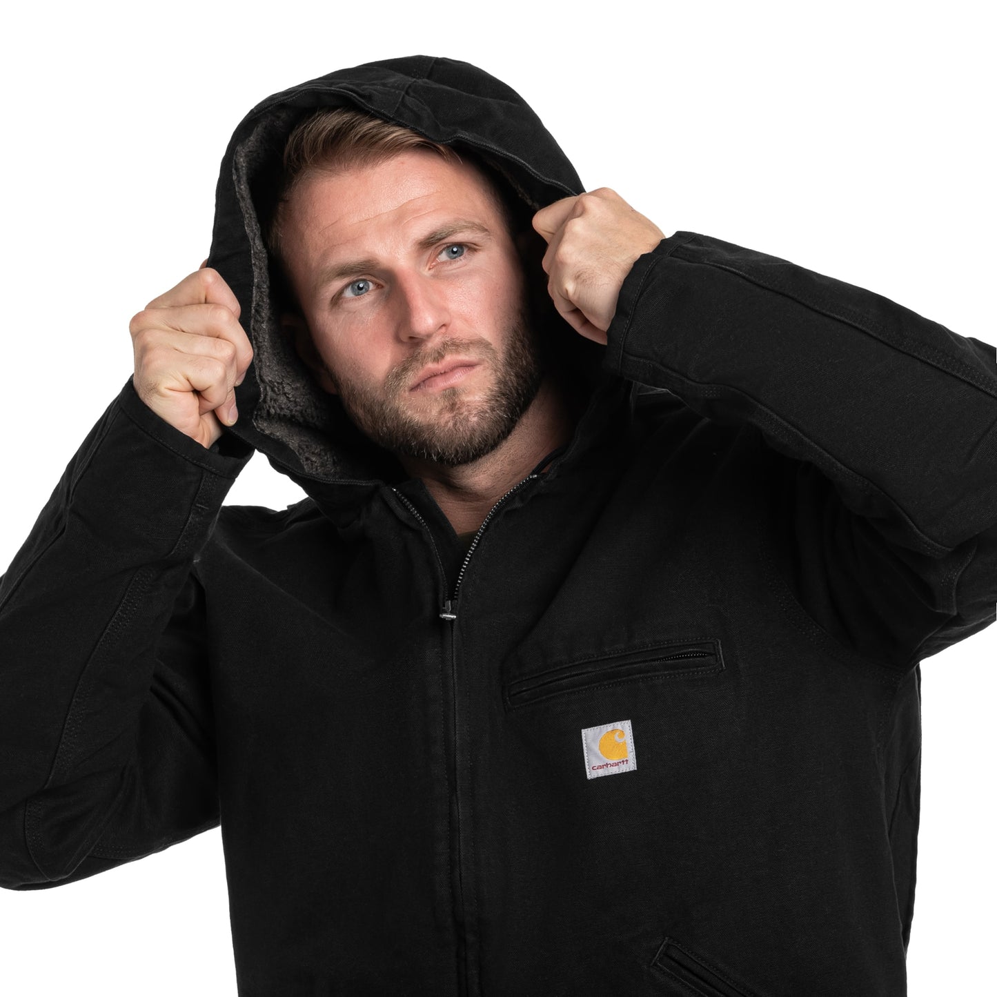 Kurtka Carhartt Washed Duck Sherpa Lined - Black