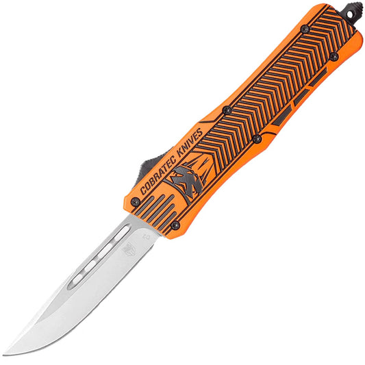 Nóż sprężynowy CobraTec OTF Medium Hunter Orange and Graphite Black