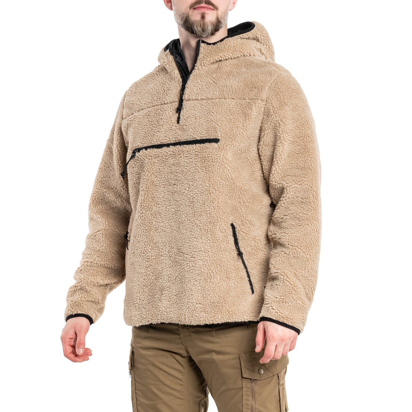 Polar Brandit Teddyfleece Worker Pullover - Coyote