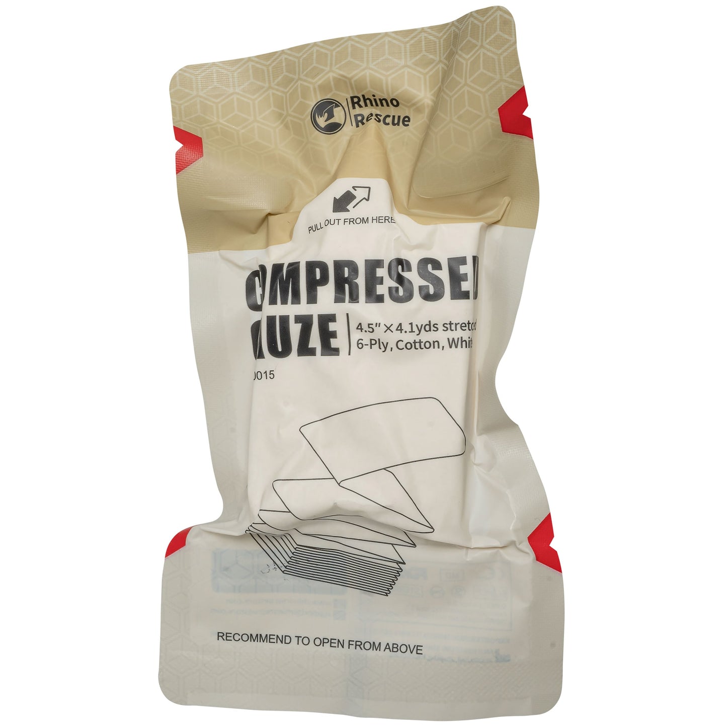 Gaza kompresyjna Rhino Rescue Quick Response 11,4 x 375 cm - White
