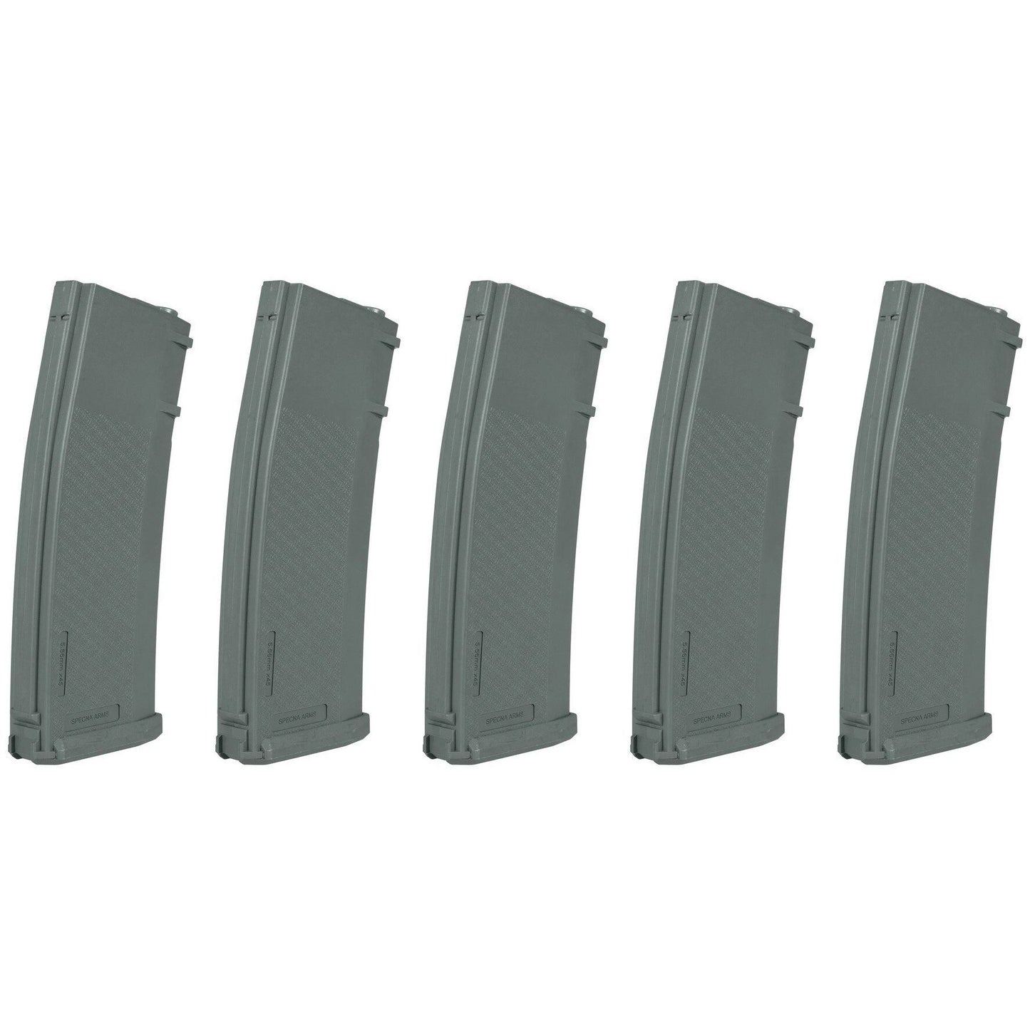 Zestaw 5 magazynków Specna Arms Hi-Cap S-Mag do replik M4/M16 - Chaos Grey