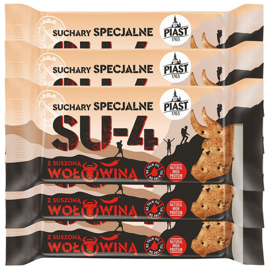 Suchary specjalne Piast SU-4 Suszona wołowina - 5 x 70 g
