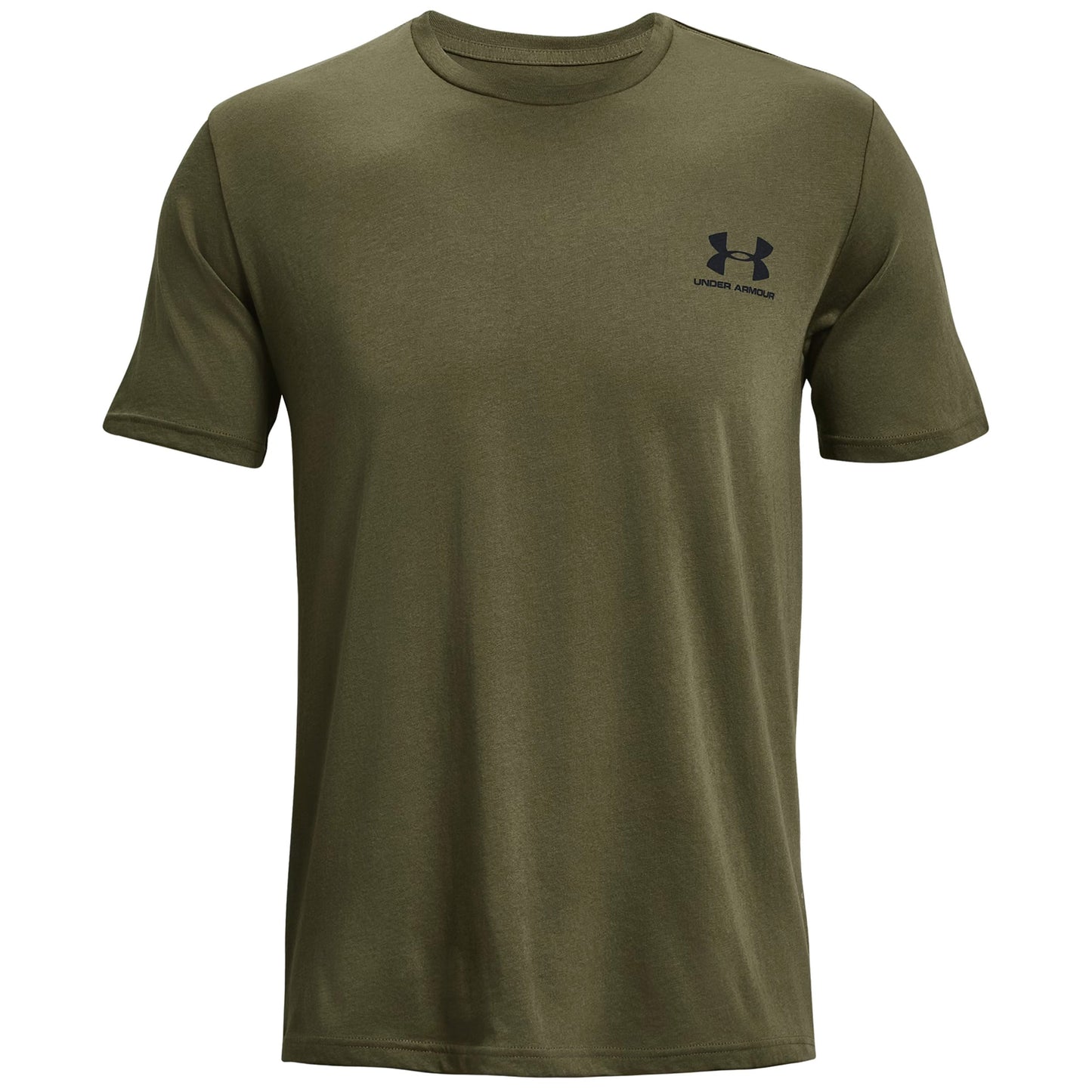 Koszulka T-shirt Under Armour Left Chest Logo - Marine OD Green/Black