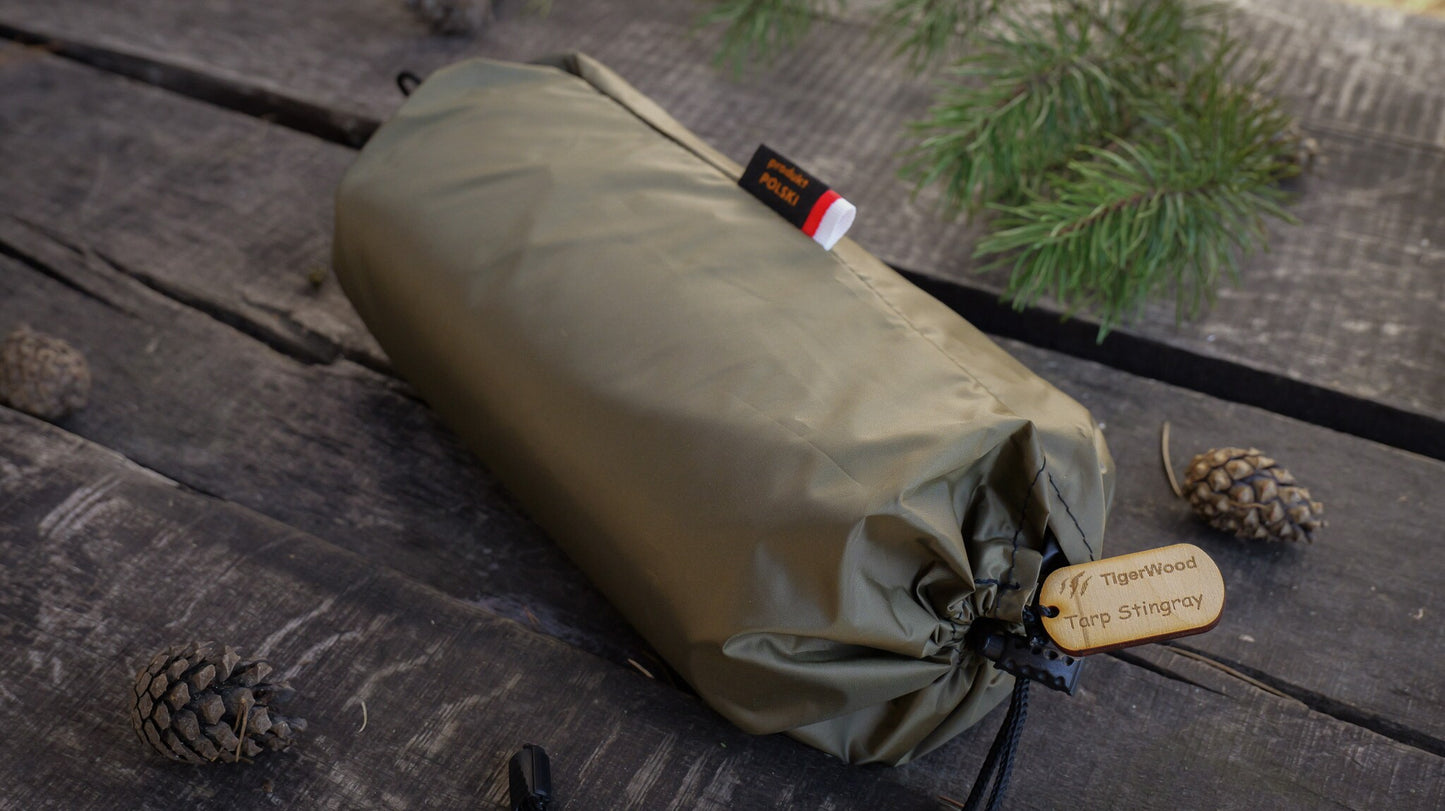 Płachta biwakowa TigerWood Termo Tarp T2 StingRay 3,6 x 2,8 m - Khaki