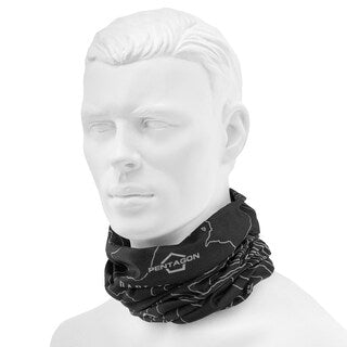 Chusta ochronna Pentagon Skiron Topographic Map Black