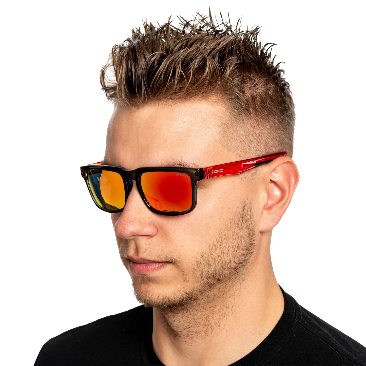 Okulary przeciwsłoneczne OPC Lifestyle California Black/Red Revo z polaryzacją