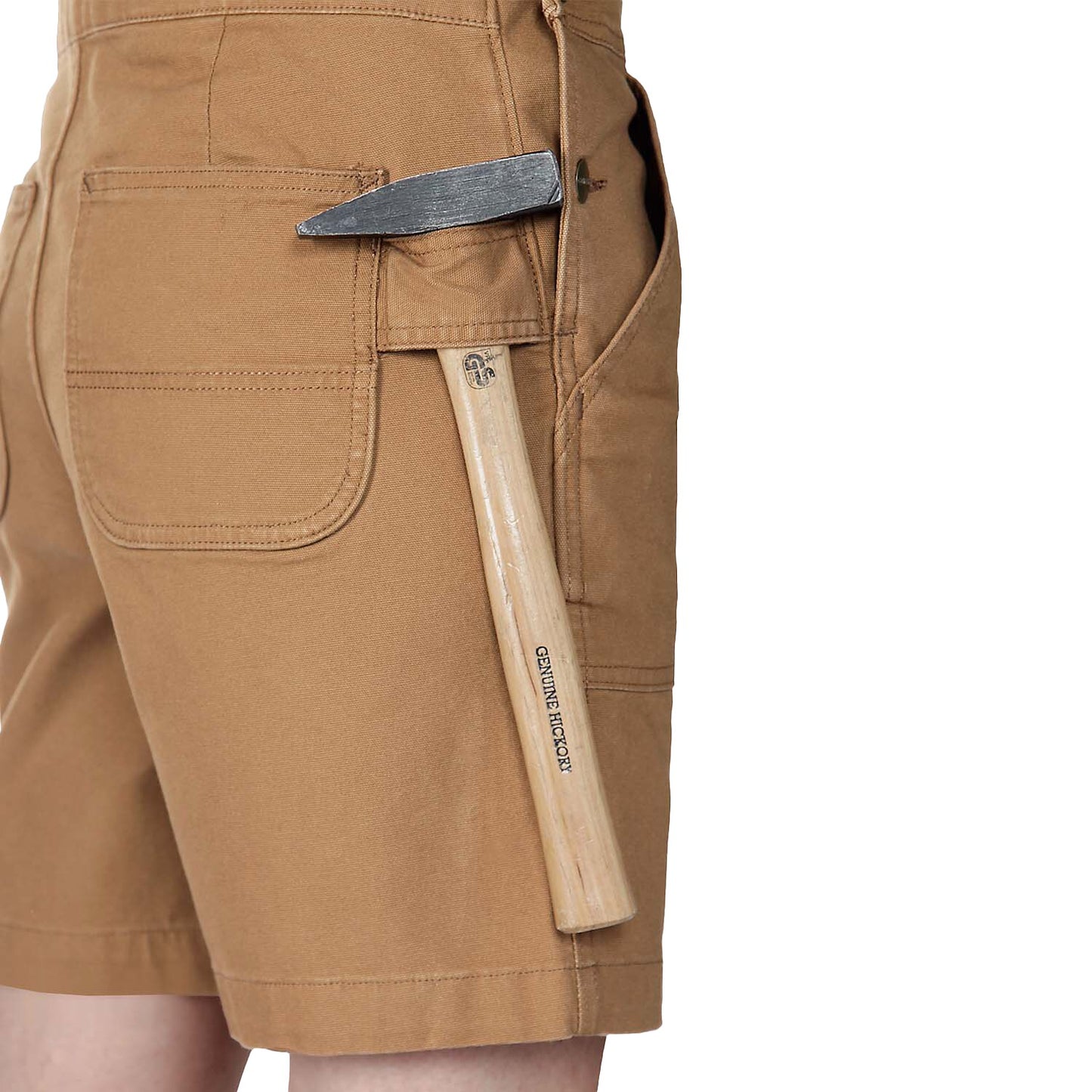 Spodnie damskie krótkie Carhartt Rugged Flex Canvas Shortall - Brown
