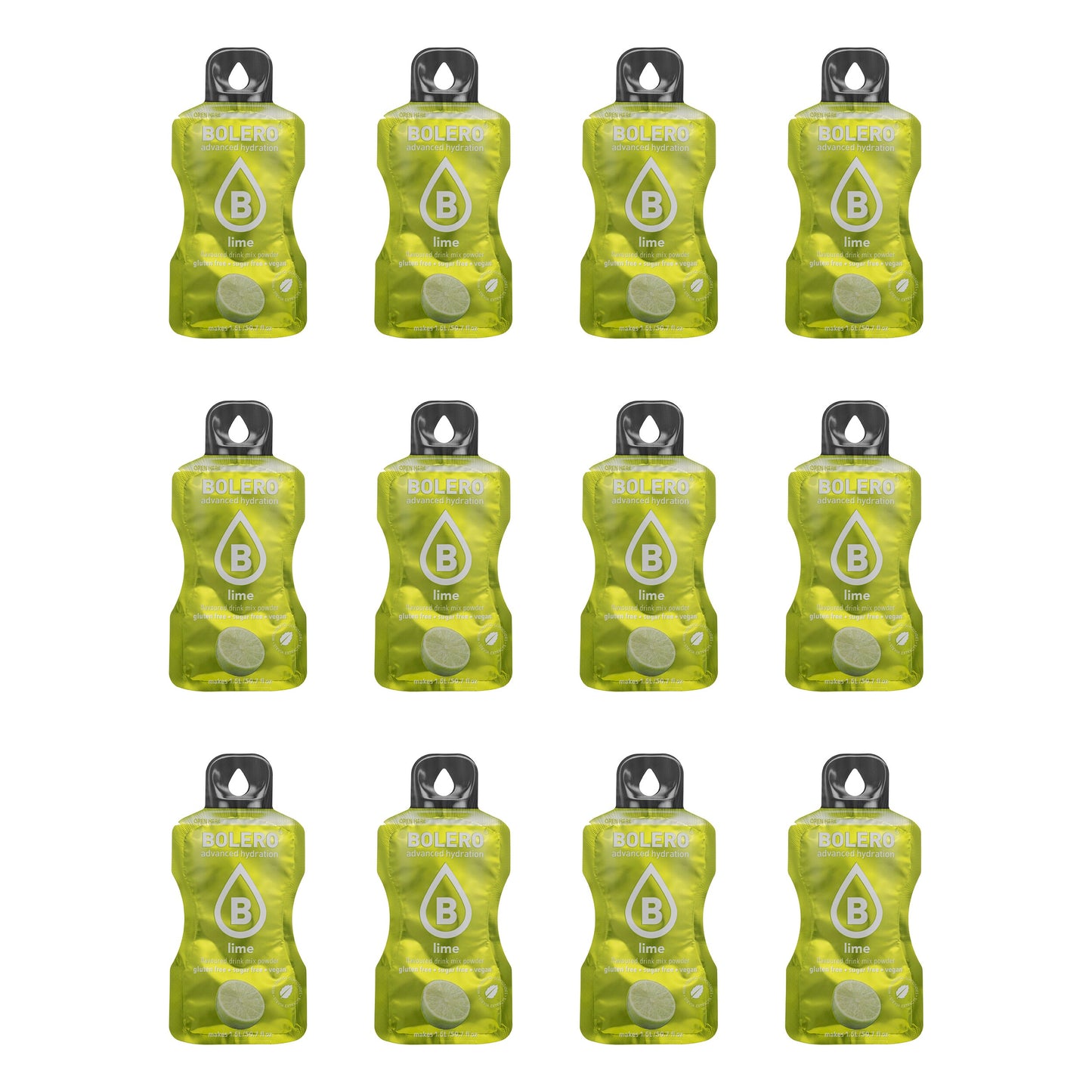 Napój w proszku Bolero Lime ze stewią 9 g - 12 szt.