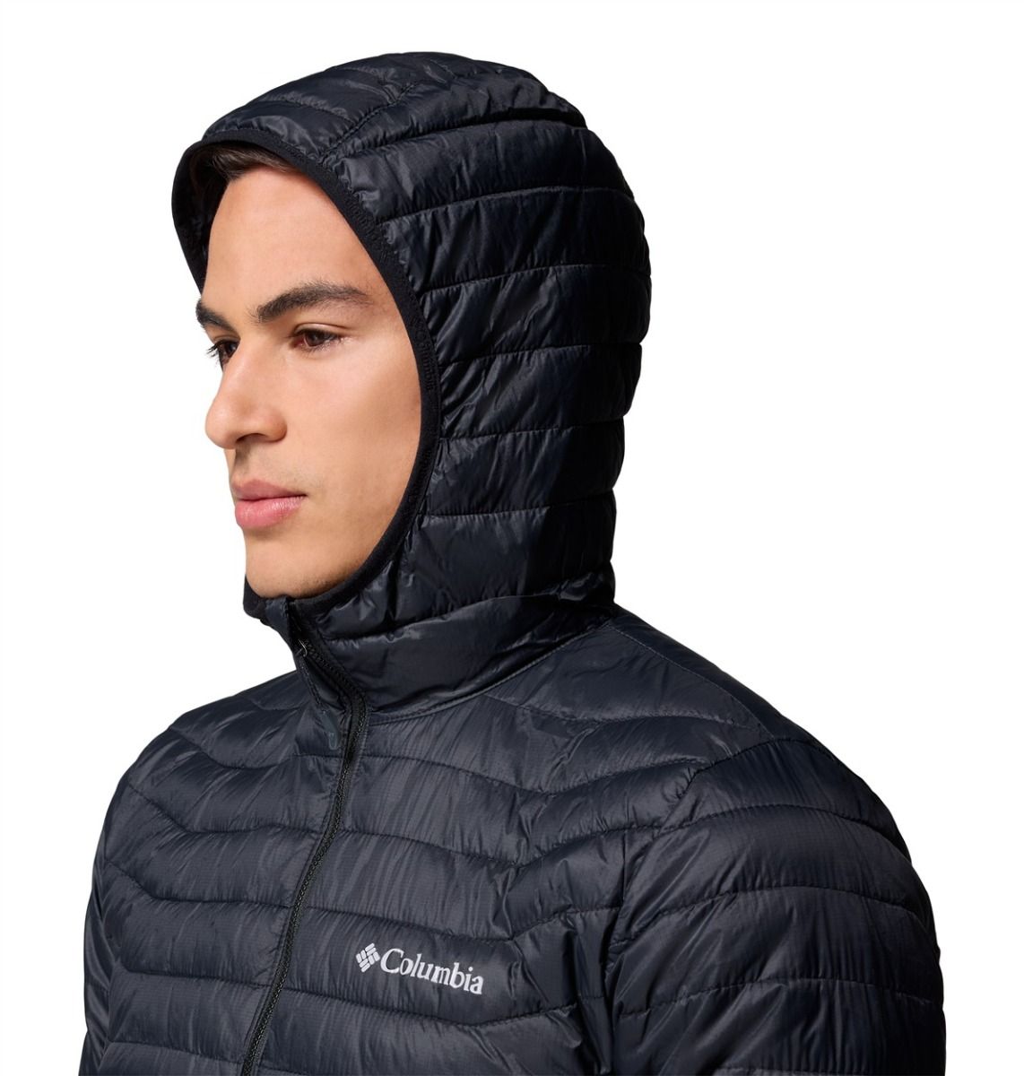 Kurtka Columbia Powder Pass Hooded Hybrid Jacket - Black