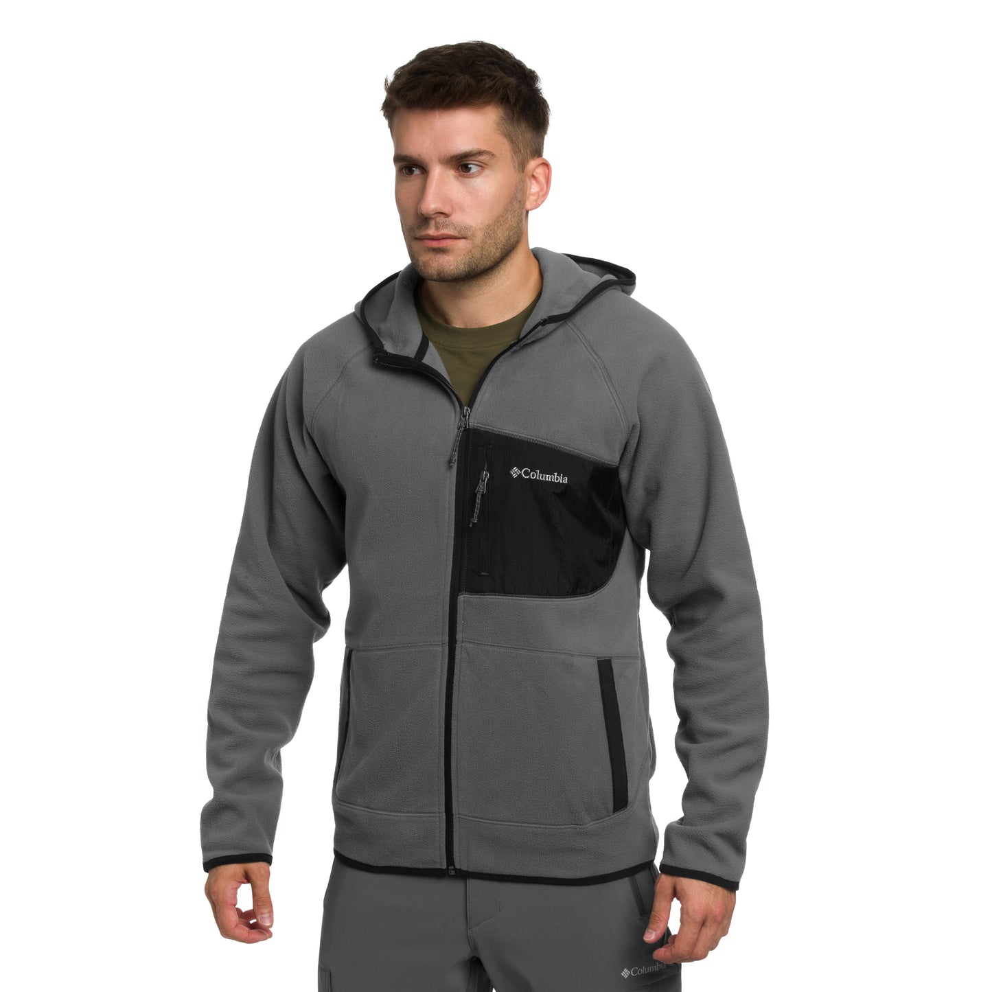 Polar Columbia Fast Trek Overlay Hooded - City Grey/Black