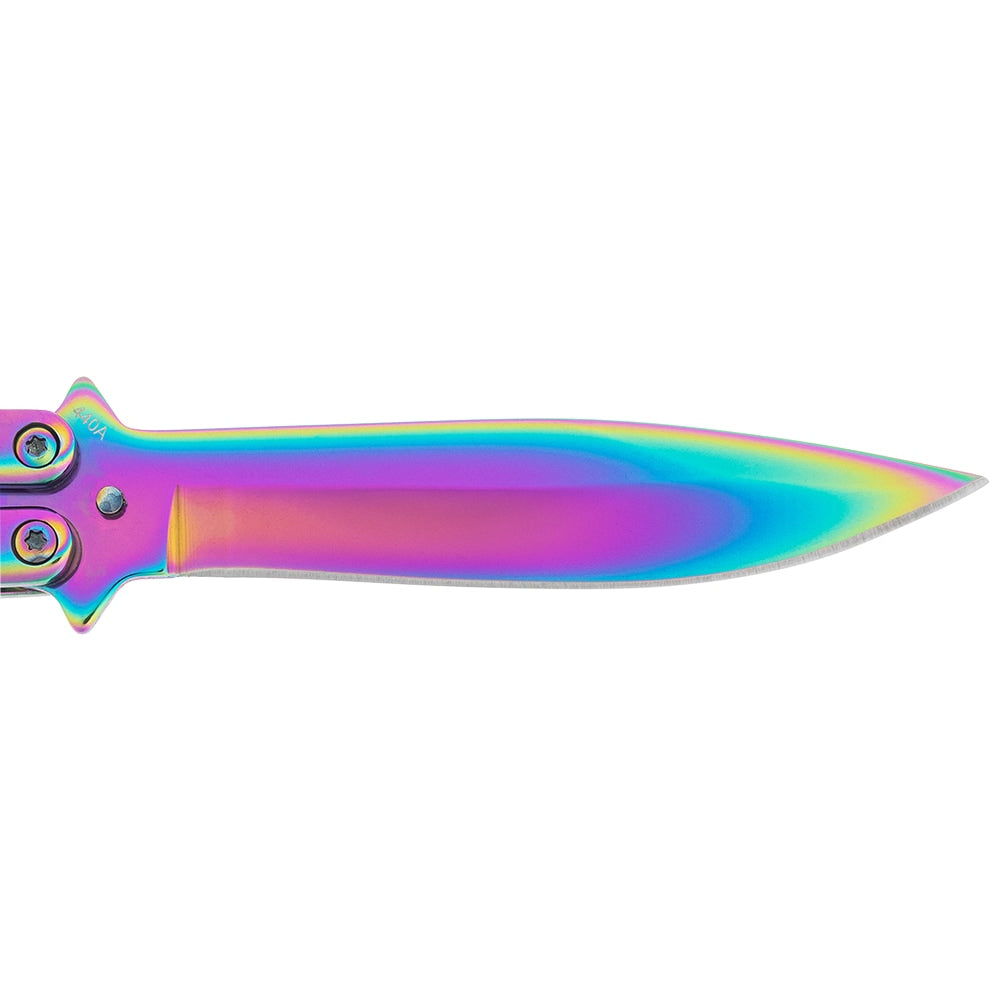 Nóż składany motylek Boker Magnum Balisong Rainbow