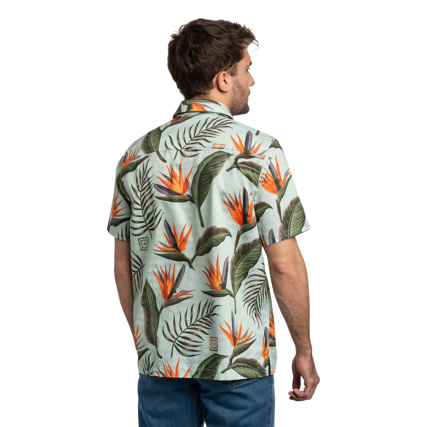 Koszula 5.11 Adventure Print Short Slevee - Light Aqua Knives of Paradise