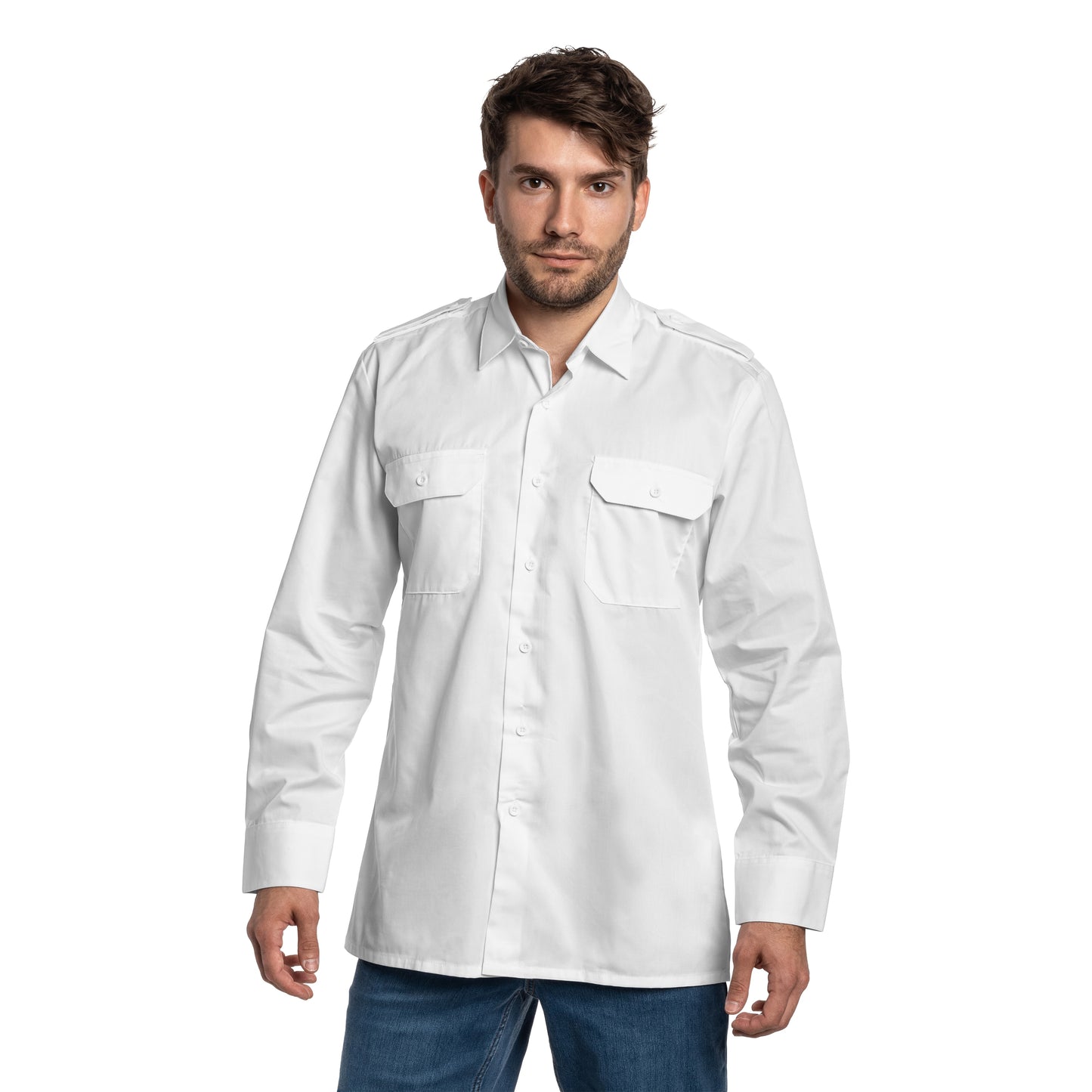 Koszula Mil-Tec Service Long Sleeve Shirt - White