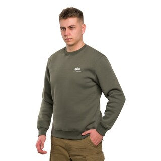 Bluza Alpha Industries Basic Sweater Small Logo - Dark Olive