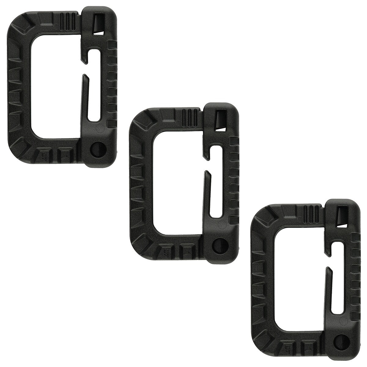 Karabińczyk M-Tac D-ring Black - 3 szt.