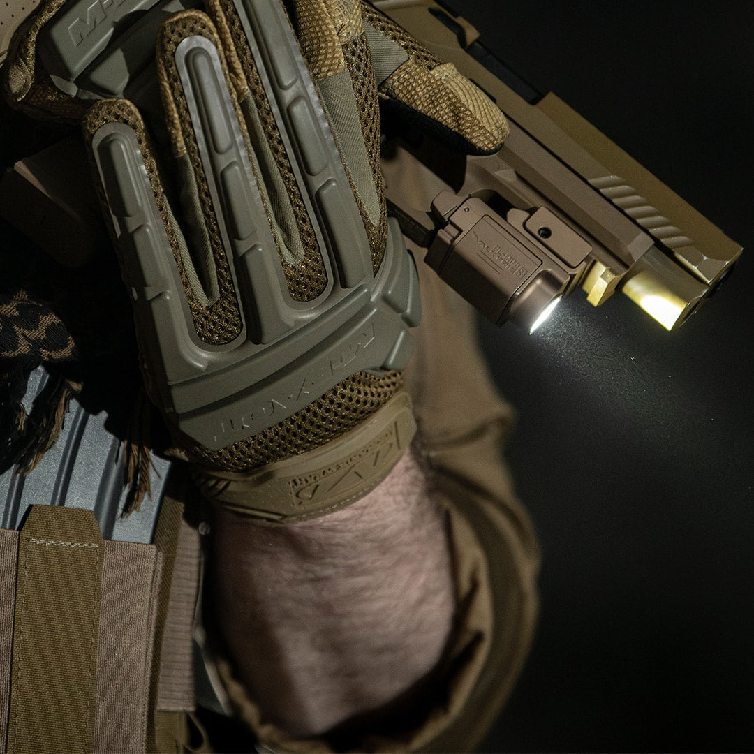 Latarka na broń Olight PL Mini 3 Valkyrie - Desert Tan - 600 lumenów