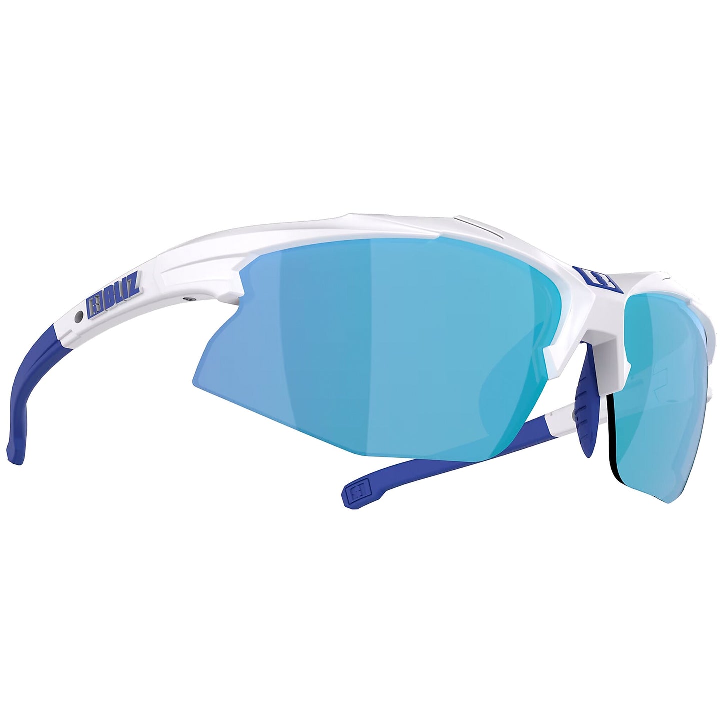 Okulary Bliz Hybrid - Shiny White/Smoke Blue/Orange, Clear