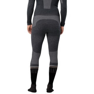 Legginsy termoaktywne męskie Jack Wolfskin Seamless Wool Pants - Phantom