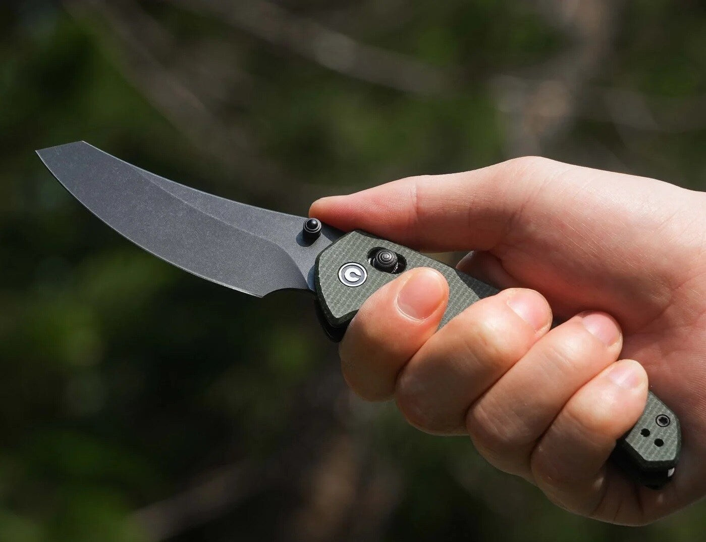 Nóż składany Civivi Sixgill Micarta - Dark Green