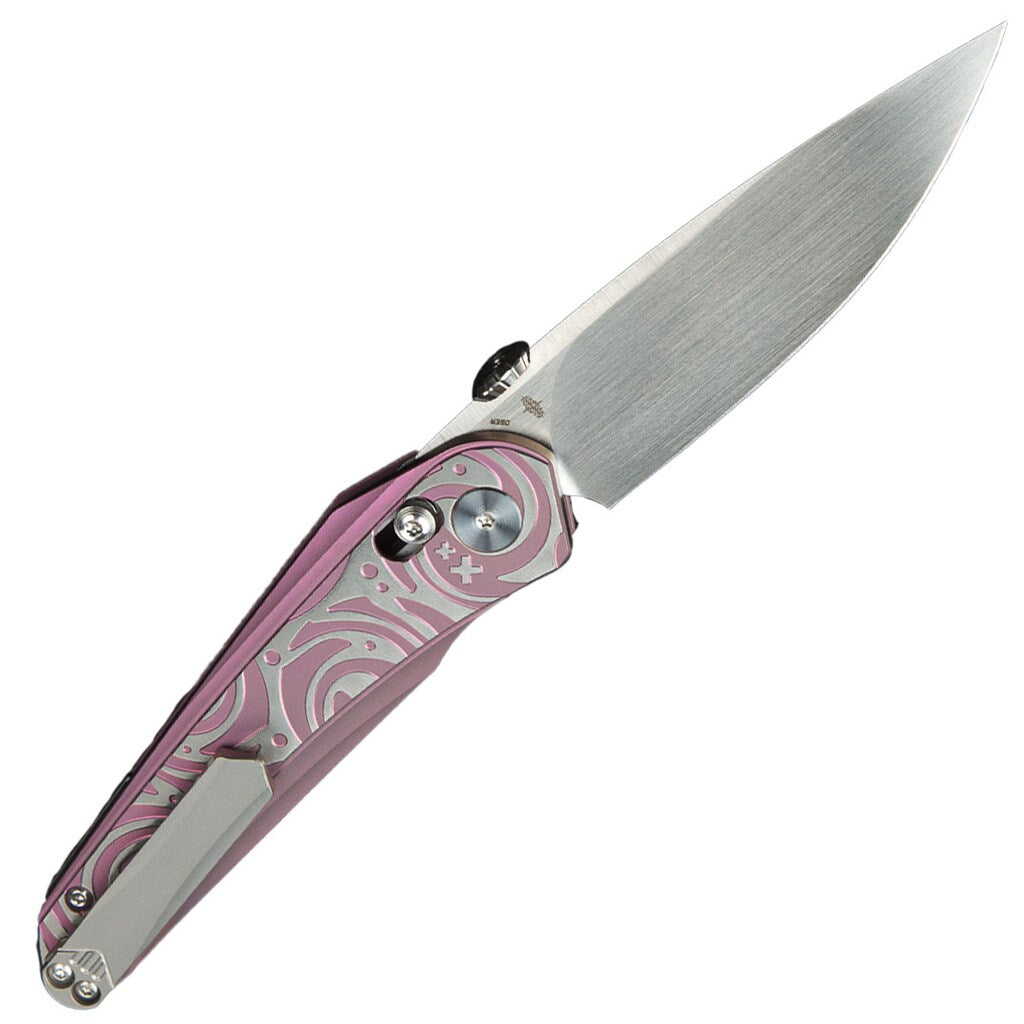 Nóż składany Bestech Knives Mothus - Hand-rubbed Satin Blade/Purple Titanium