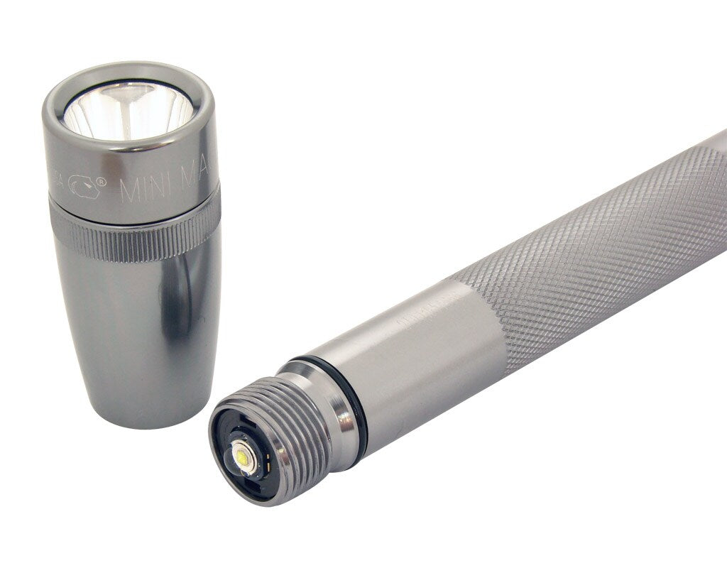 Latarka Maglite Mini LED 2xAA Szara - 68 lumenów