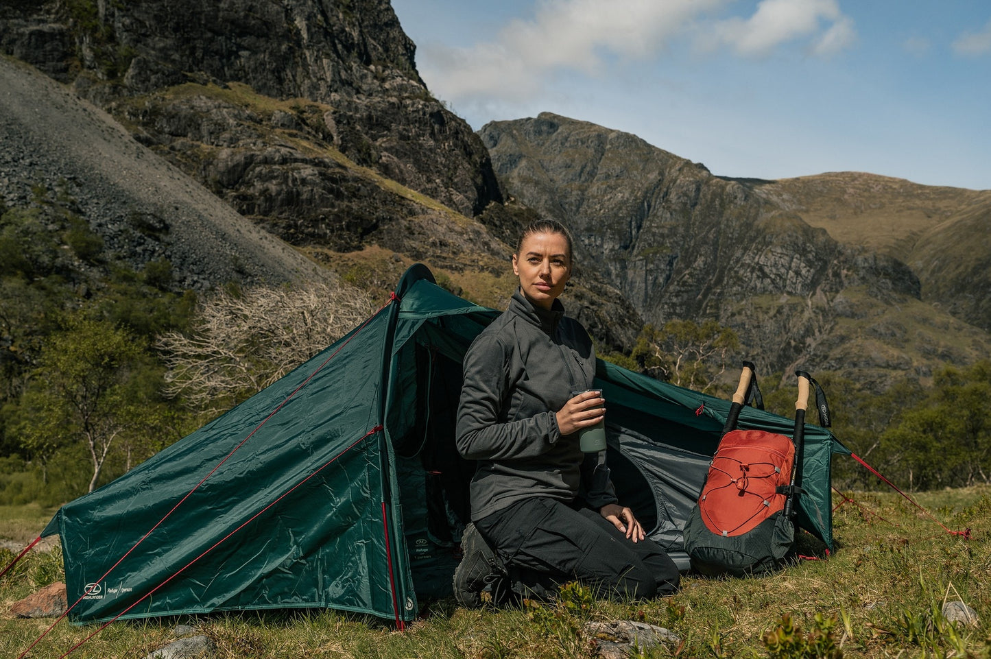 Namiot 1-osobowy Highlander Outdoor Refuge - Pine Green