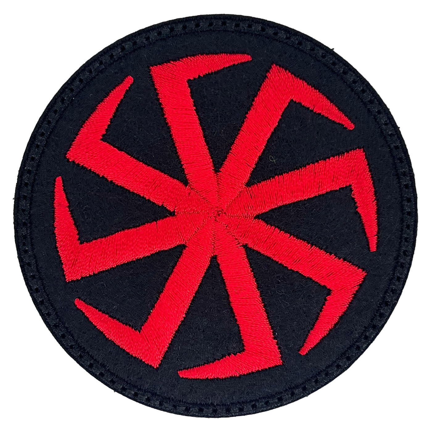 Naszywka Kołowrót Słowian 75 x 75 mm - Red