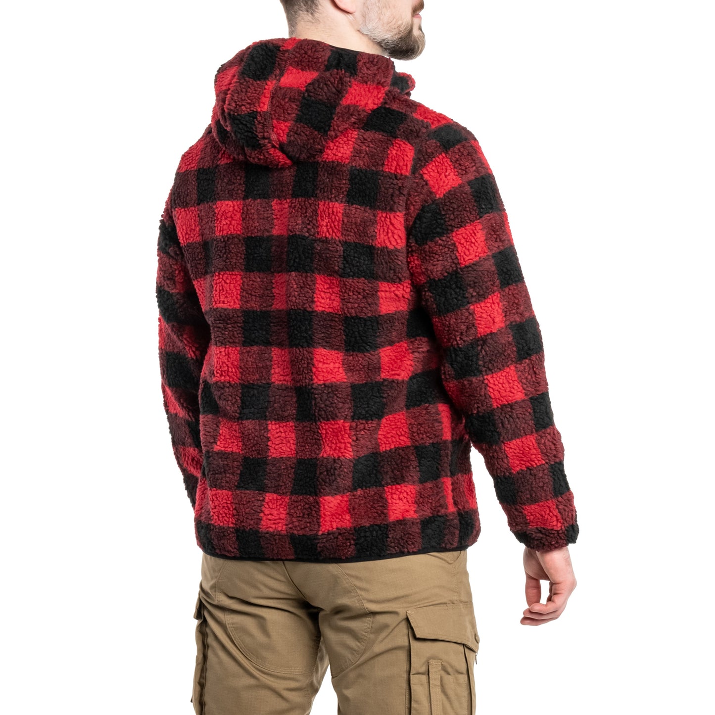 Polar Brandit Teddyfleece Worker Pullover - Red/Black