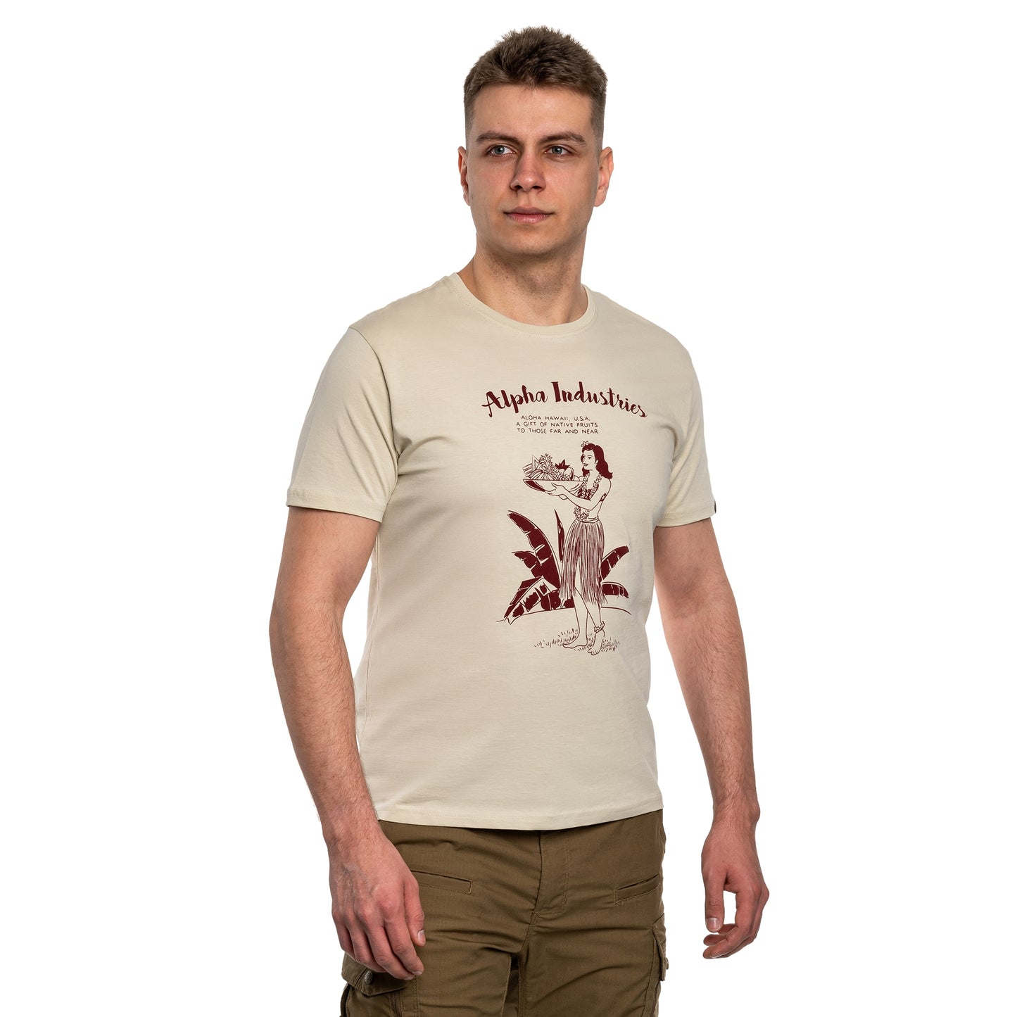 Koszulka T-Shirt Alpha Industries Hawaii - Vintage White