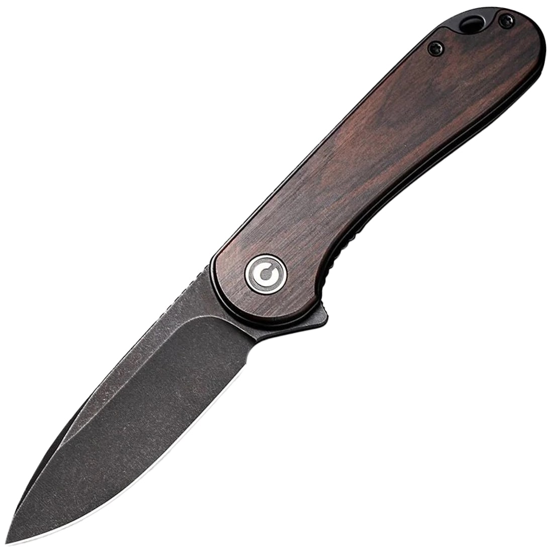 Nóż składany Civivi D2 Elementum Flipper C907W - Black Stonewashed/Black Ebony Wood