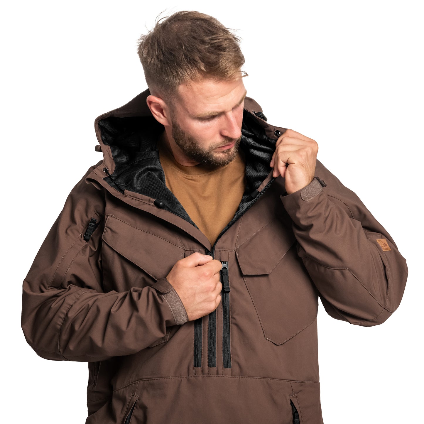 Kurtka Helikon Pilgrim Anorak - Earth Brown/Black
