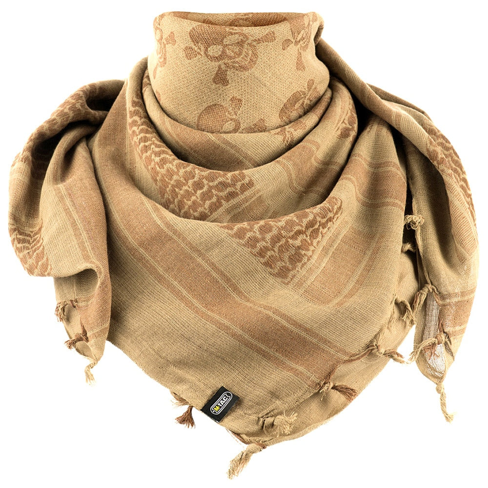 Arafatka chusta ochronna M-Tac Shemagh Pirate Skull - Coyote/Brown