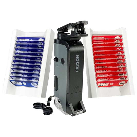 Mikroskop Carson Microflip LED 100-250x + 24 preparaty