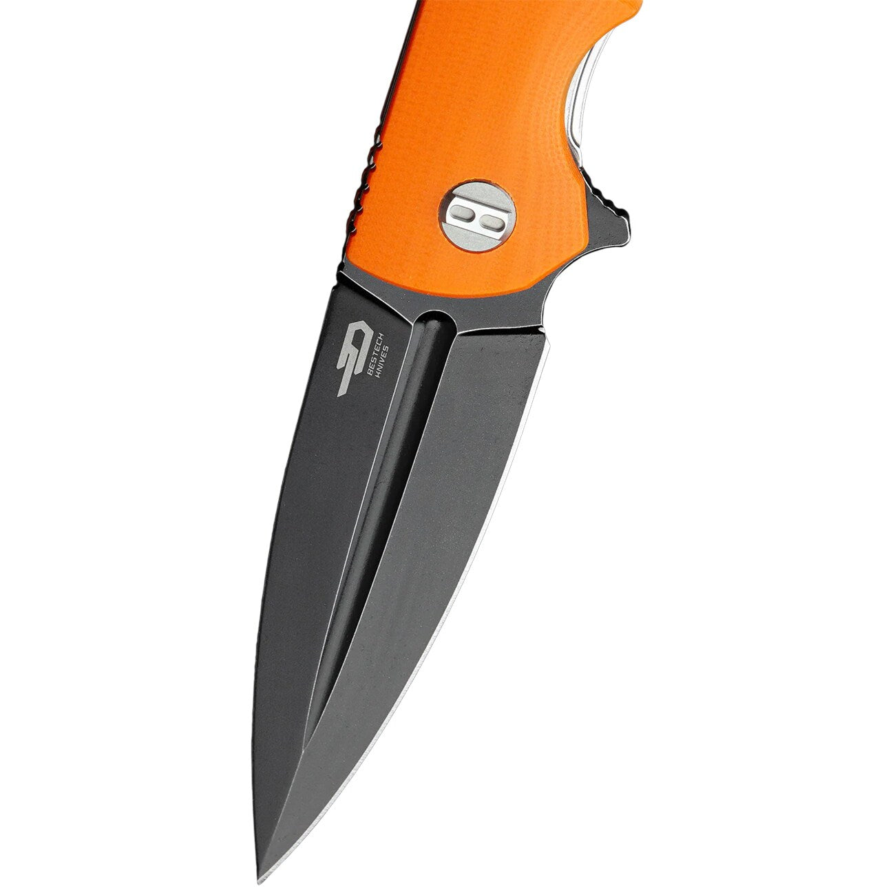 Nóż składany Bestech Knives Fin Black Stonewash - Orange