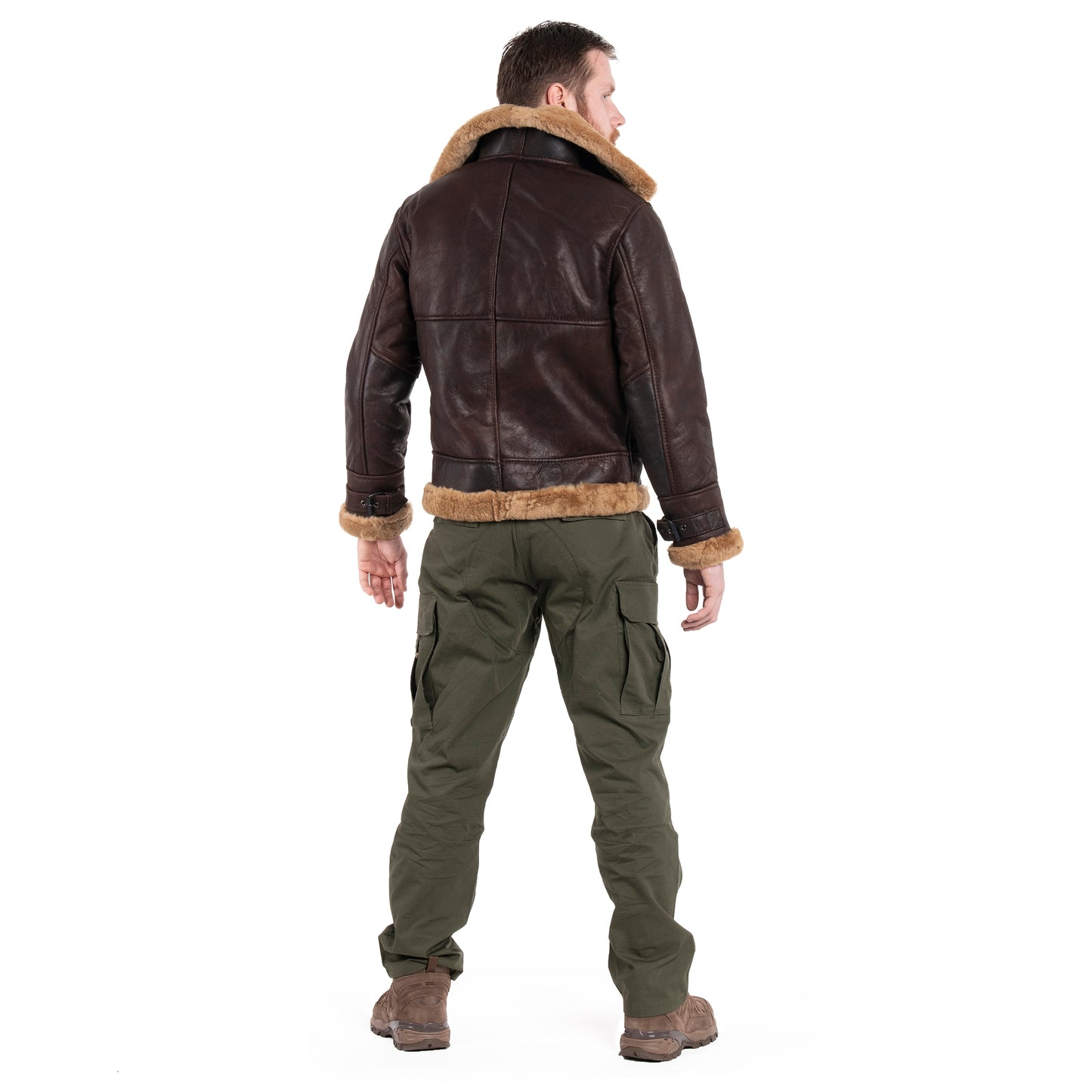 Kurtka skórzana Mil-Tec US B46 Sheepskin - Brown