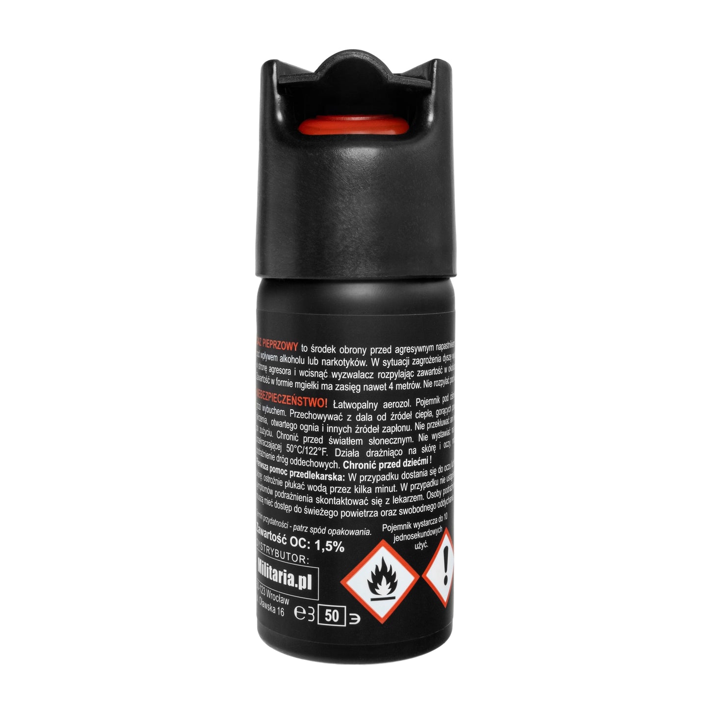 Gaz pieprzowy na zwierzęta 50 ml - stożek (DE)