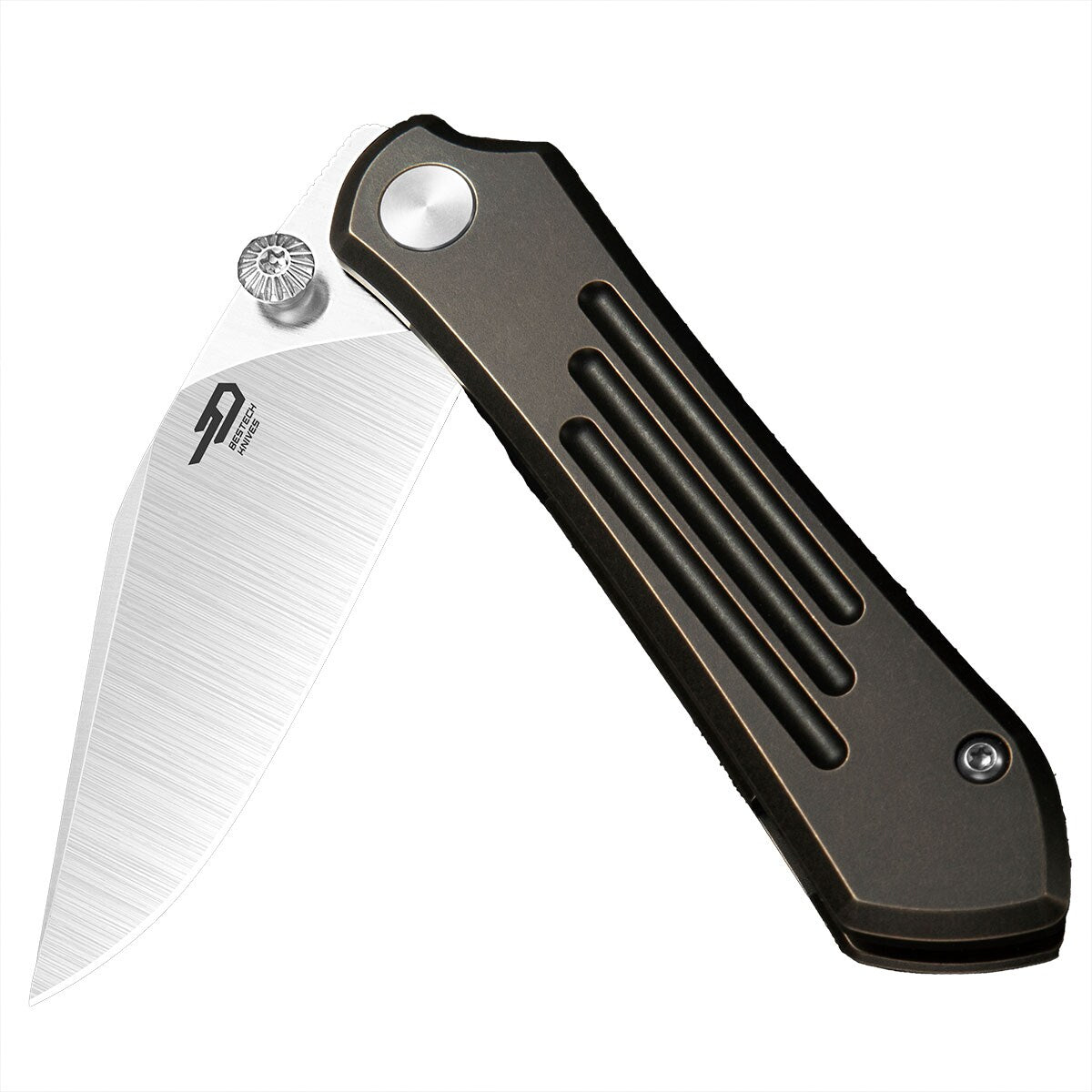 Nóż składany Bestech Knives Icarus - Silver Blade / Dark Bronze Titanium