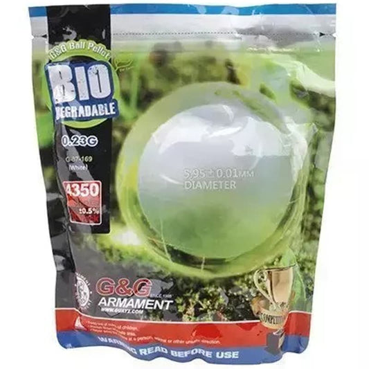 Kulki ASG biodegradowalne G&G BIO 0,23 g 4350 szt. - White