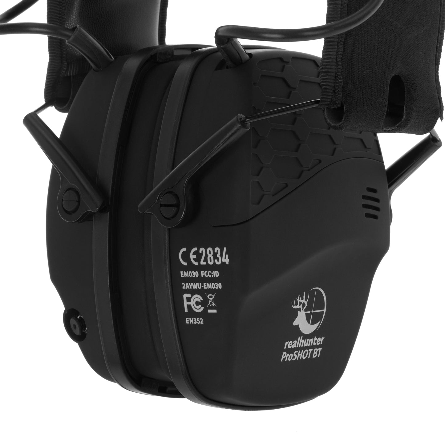 Ochronniki słuchu aktywne RealHunter Active ProSHOT BT - Czarne
