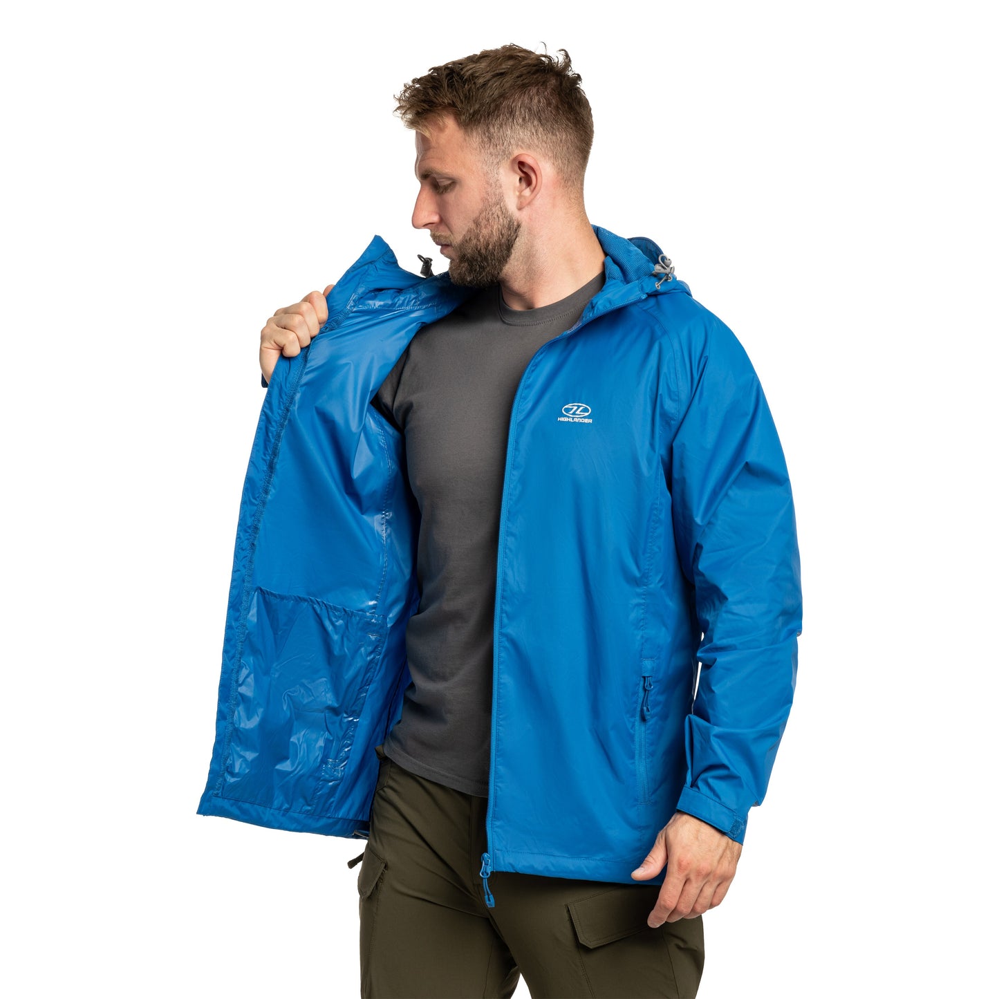 Kurtka Highlander Outdoor Stow & Go Pack Away V2 - Blue