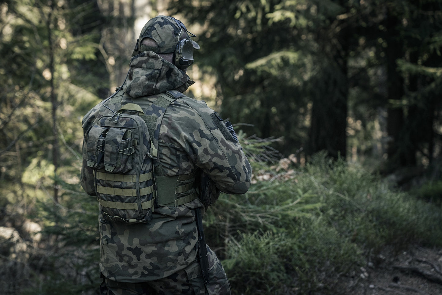 Modułowa kamizelka taktyczna Helikon Guardian Military Set wz.93 Pantera PL Woodland - na płyty M