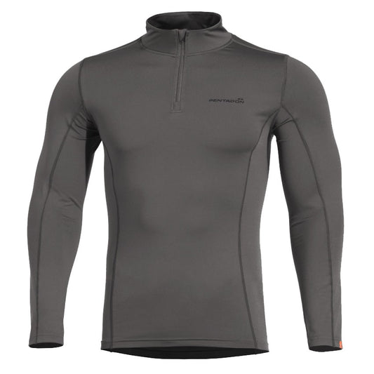 Koszulka termoaktywna Pentagon Pindos 1/2 ZIP - Wolf Grey