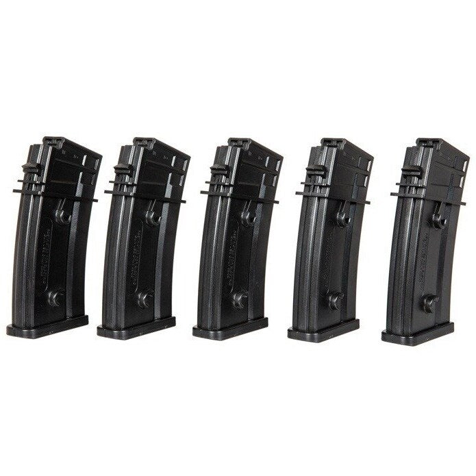 Zestaw 5 magazynków ASG Specna Arms Mid-cap 120 kulek do G36