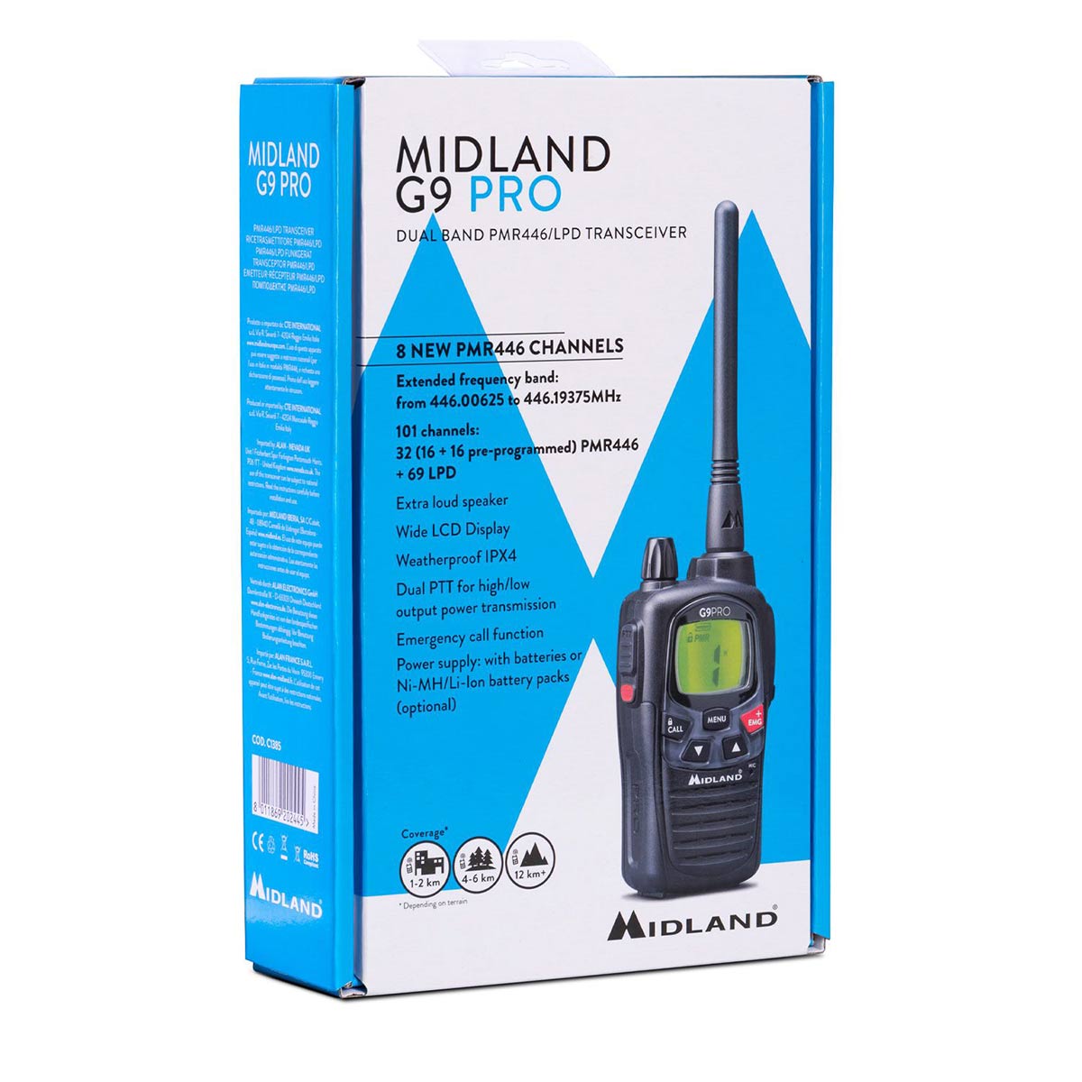 Radiotelefon Midland G9 Pro PMR - czarny